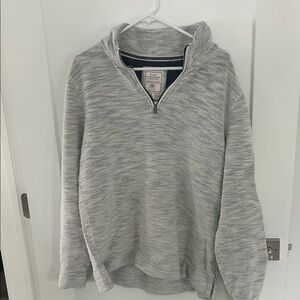 Men's Gray Fat-face 1/4 Zip Sweater L Super Cool and Comfortable!